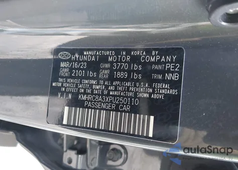 2023 Hyundai Venue Sel from USA, damaged, VIN KMHRC8A3XPU250110